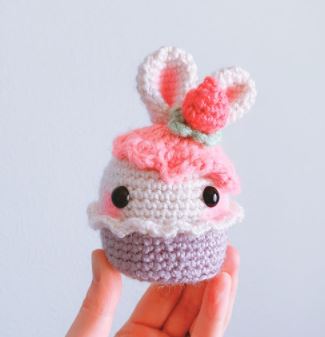 Amigurumi Bunny Rabbit Cupcake Free Pattern