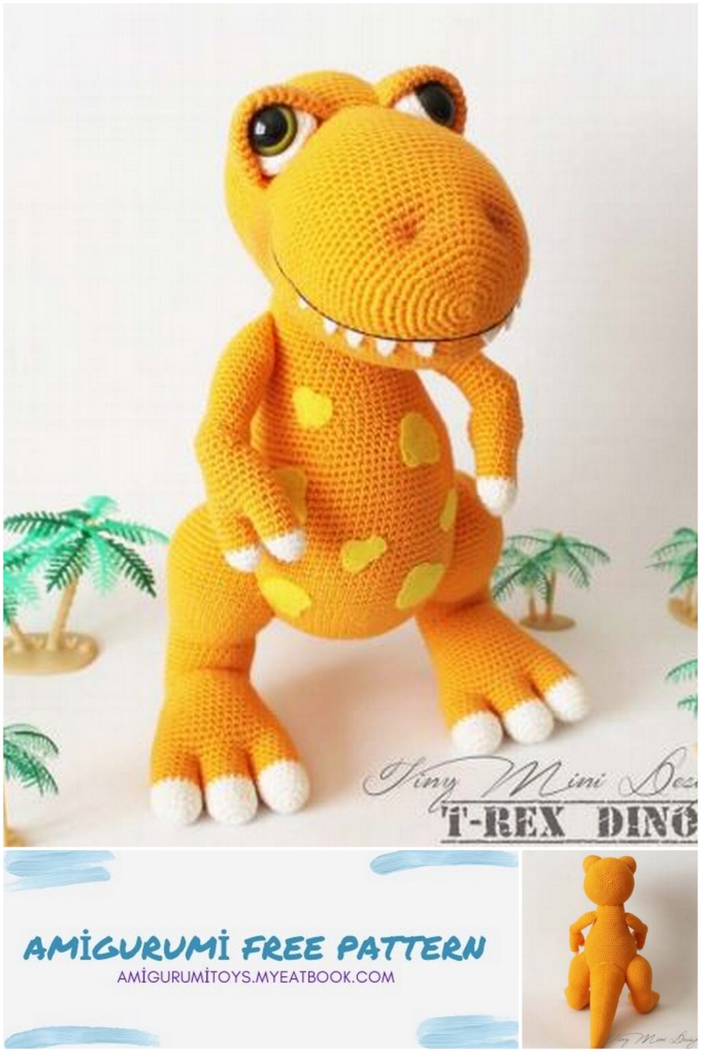 Amigurumi T-rex DINO Free Pattern - amigurumitoys.myeatbook.com