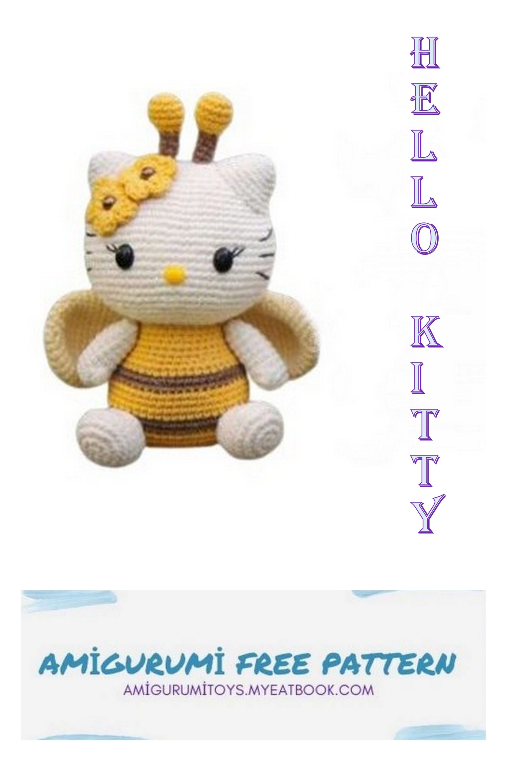 Hello Kitty Plush Crochet Pattern - Amigurumi - Wonder Crochet