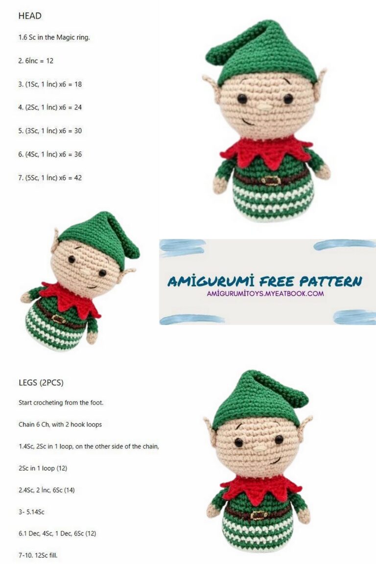 Amigurumi Christmas Elf Free Pattern - Amigurumi Patterns