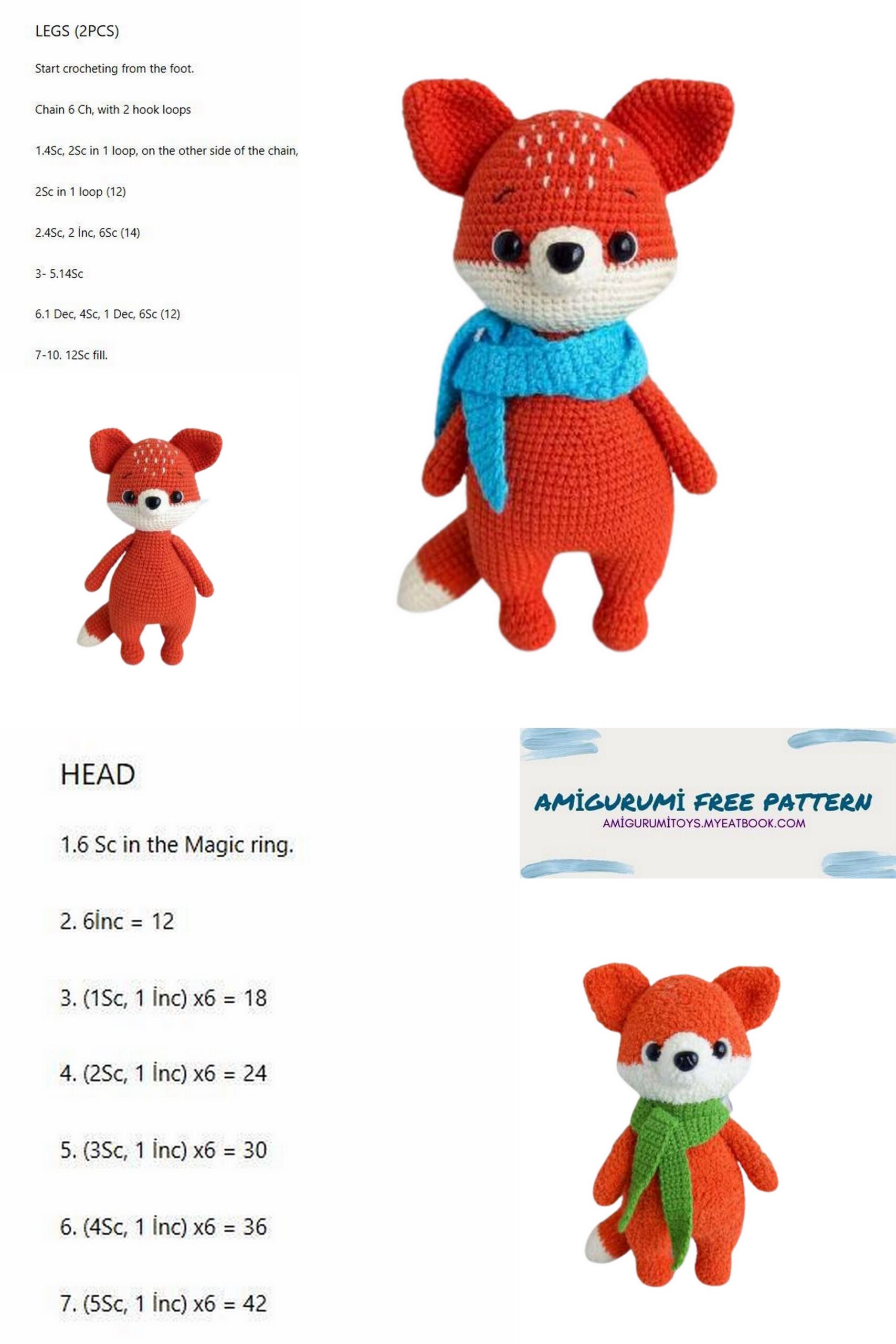 Amigurumi Sly Fox Free Pattern – Amigurumi toys