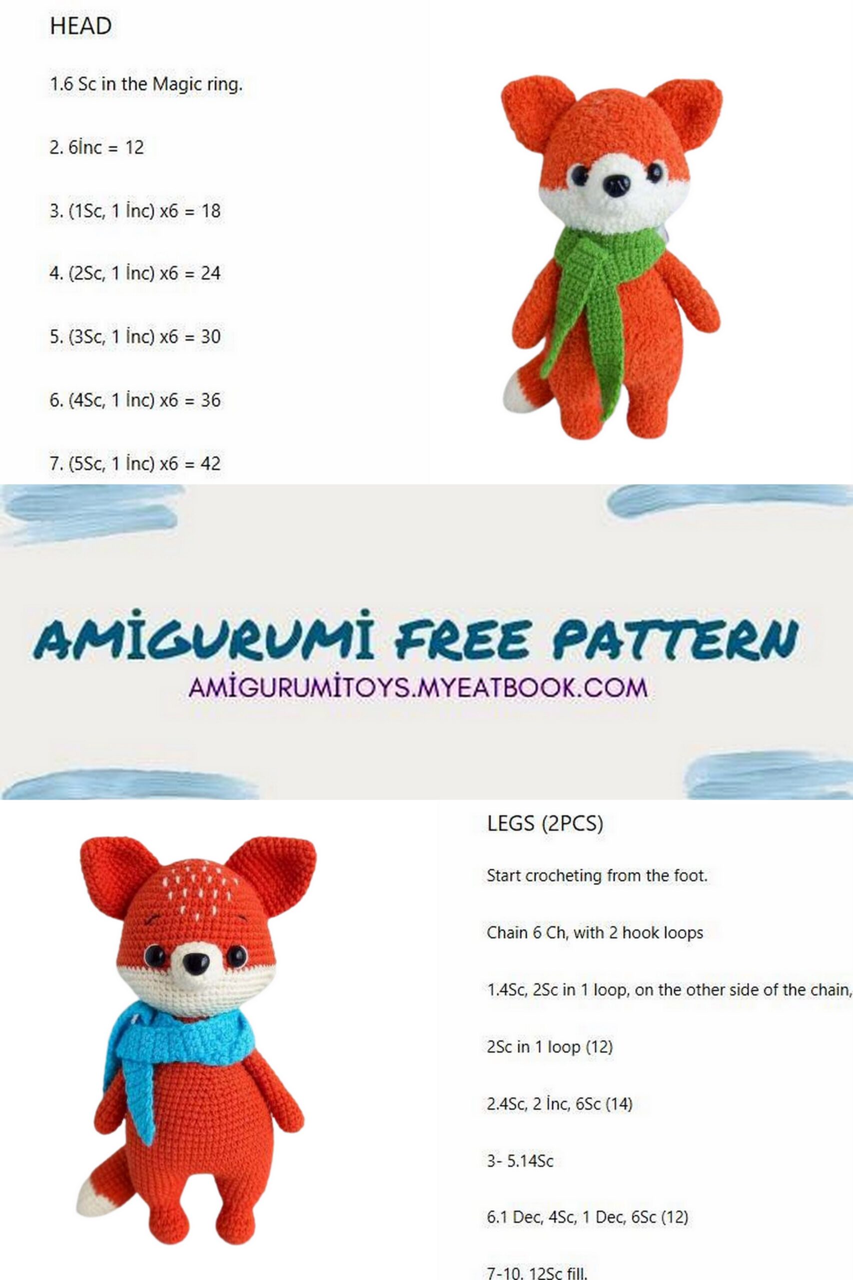 Amigurumi Sly Fox Free Pattern - Amigurumi Patterns