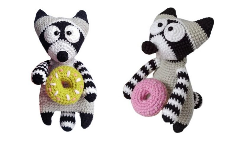 Amigurumi donut Raccoon Free Pattern