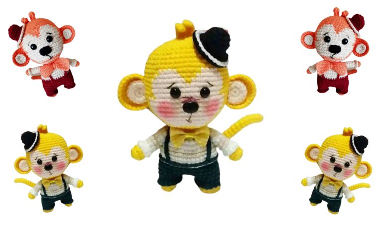 Amigurumi Little Cute Monkey Free Pattern