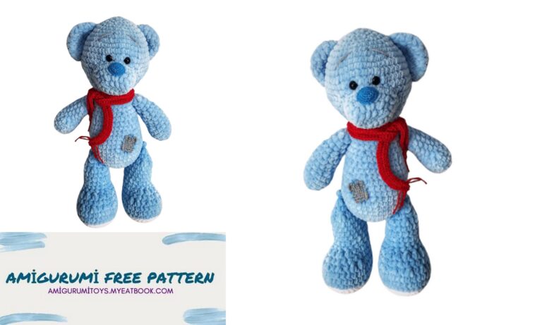 Amigurumi Blue Teddy Bear Free Pattern