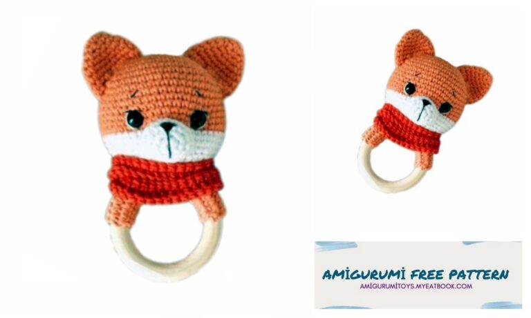 Amigurumi Baby fox rattle Free Pattern