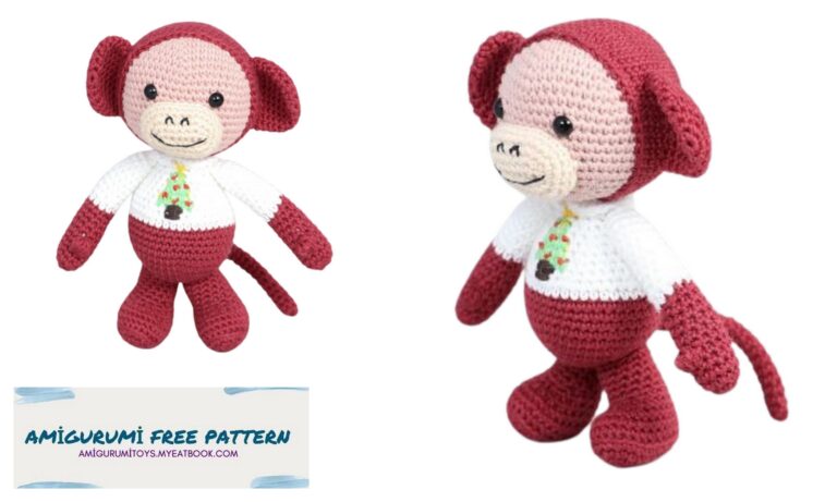 Ruby the Christmas Monkey Free Pattern