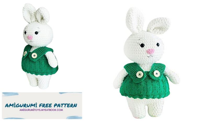 Amigurumi Velvet Bunny in Dress Crochet Pattern