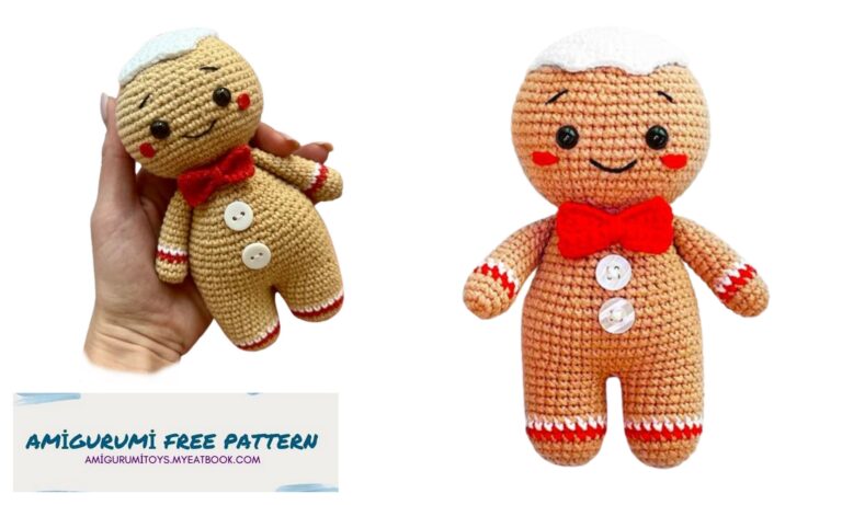 Easy Gingerbread Man for Chirstmas Crochet  Pattern