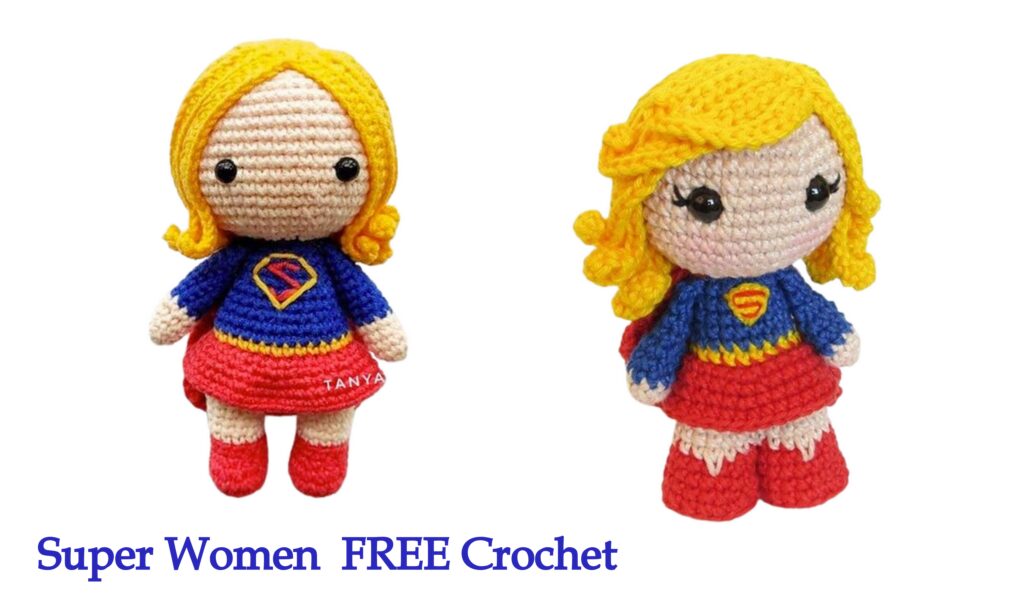 Crochet Super Woman Amigurumi Free Pattern