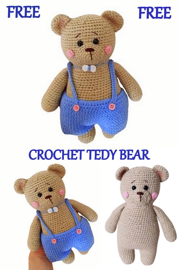 Teddy Bear in Pants Crochet Free 