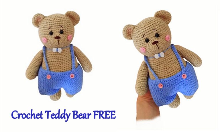 Teddy Bear in Pants Crochet Free Pattern